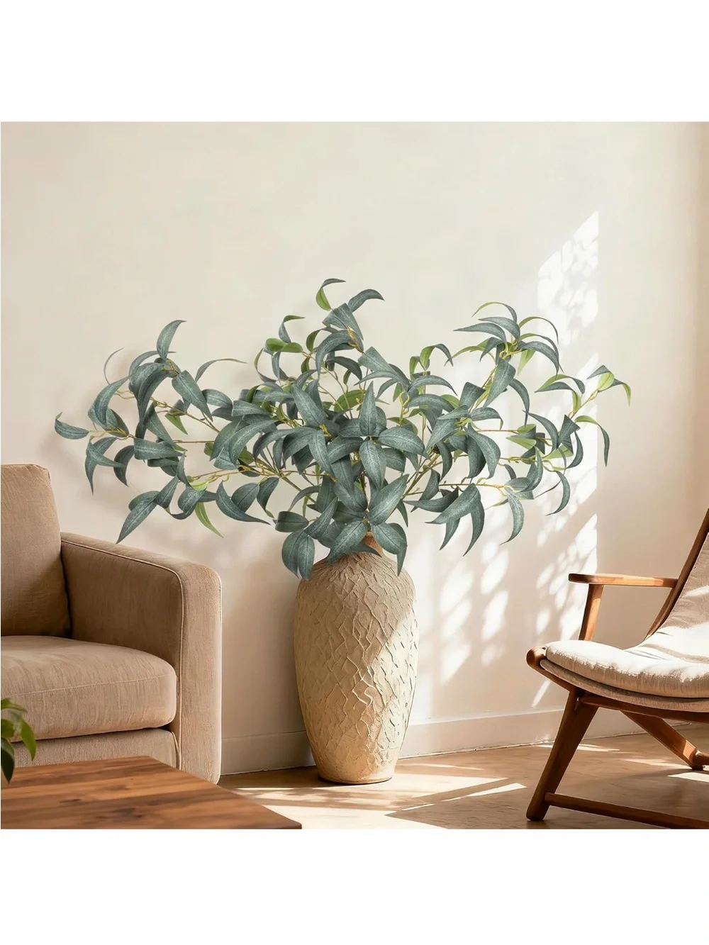 Artificial Greenery Stems for Vase 5 Pcs Tall Fake Plants Branches Faux Greenery